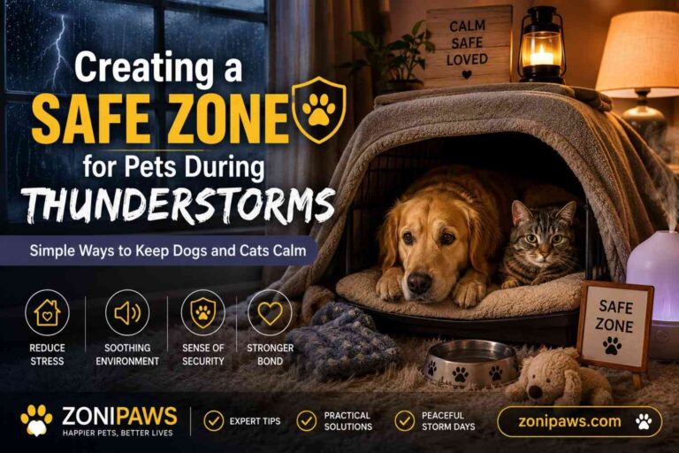 Creating a Safe Zone for Pets During Thunderstorms: Simple Ways to Keep Dogs and Cats Calm